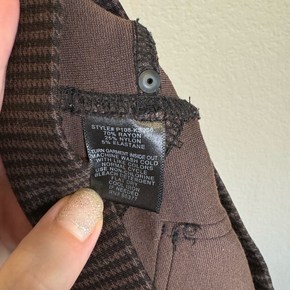 Sanctuary Anthropologie Houndstooth Brown/Black Pointe Leggings Pull On - XS - Picture 14 of 15